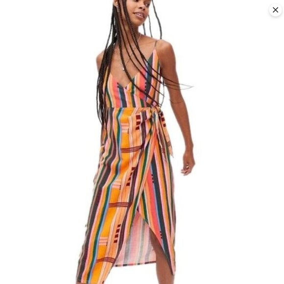 Urban Outfitters Dresses & Skirts - Urban Outfitters Flashing Light Multi Color Wrap Dress Size Small